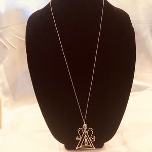 Angel Necklace Gold with Glass Beads